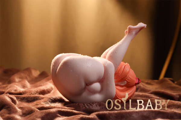 场景 (1) Nya Orange - 1.52kg Cute Cat Ear Mini Platinum Silicone Doll